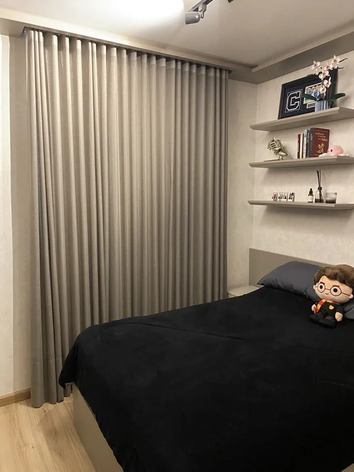 Cortinas Prega Wave Quarto
